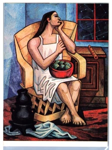 Gabriel F. Ledesma, Casiopea, Mexicana, Obra de Arte Latina (década de 1980) Postal De Colección RARA - Imagen 1 de 2