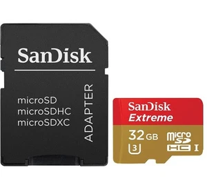 SanDisk 32GB microSDHC Extreme Class 10 Memory Card w/ Adapter - Picture 1 of 2