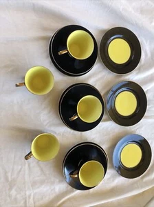 Vintage Japanese Lusterware Coffee Demitasse Cup, Saucer, B&B Plate 3 Sets - Picture 1 of 3