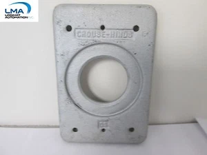 2 X CROUSE HINDS DS ROUND CERAMIC SURFACE WALL PLATE COVER GREY *** NEW - Imagen 1 de 1
