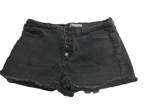 Women Jrs. Mudd Shorts Black Denim Size 13 High Rise Shortie #B3 - Picture 1 of 3