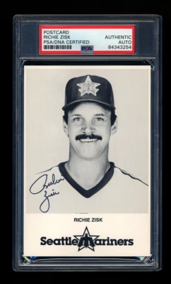 RICHIE ZISK SIGNED 1981 SEATTLE MARINERS POSTCARD PSA/DNA AUTOGRAPHED - Image 1 of 2