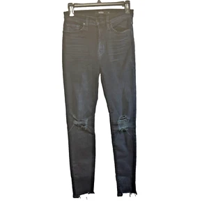 Pantalones de mezclilla Hudson talla 27/4 lavado oscuro ajustados tiro medio desgastados tobillo - Imagen 1 de 12