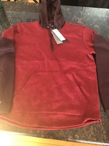NWT Adidas Men's Medium Maroon Hooded Hoodie Sweatshirt Size M FreeShip Reg $55 - Picture 1 of 5