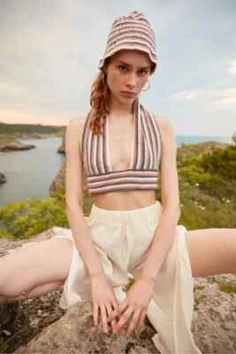 Karya corta de algodón orgánico tejida a mano Foto 1 de 4