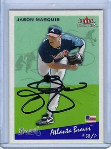 ATLANTA BRAVES JASON MARQUIS 2002 FLEER TRADITION UPDATE SIGNED CARD # U197 AUTO - Picture 1 of 1