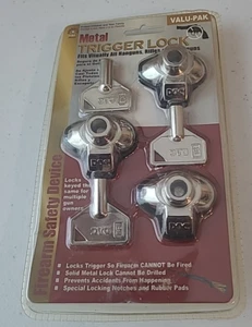 DAC Metall Trigger Schlösser Valu-Pack 3 Schlösser mit 3 gleichen Schlüsseln Modell #MTL-100 VERSIEGELT - Bild 1 von 3