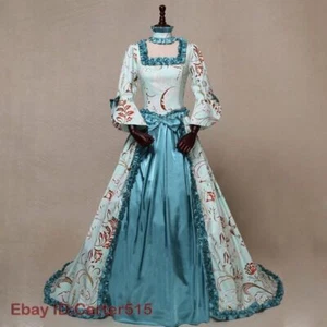 Women Vintage Medieval Victorian Dress Renaissance Ball Gowns Dresses Costume - Picture 1 of 13