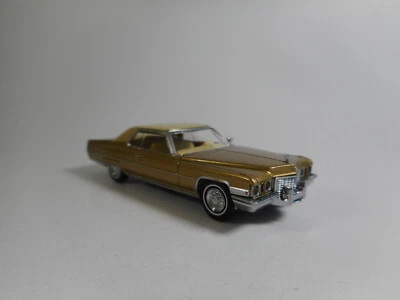 Brekina 1:87 1972 Cadillac Coupe DeVille Oro Metallico Modello Finitto - Immagine 1 di 4