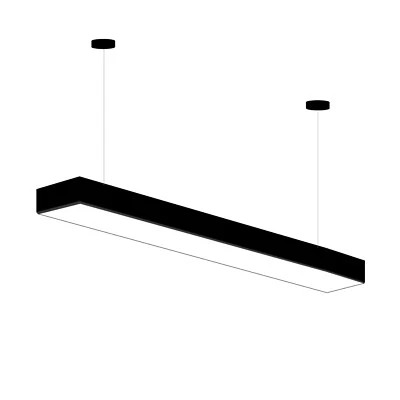 Lampadario a Sospensione Plafoniera LED 38W Cavo Acciaio Nero IP20 Da Interni - Immagine 1 di 4
