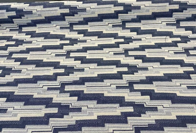 Underline Blue Ink Woven Fabricut Upholstery Fabric by the yard - Image 1 of 4