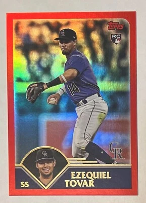 2023 Topps Archives Ezequiel Tovar RC #45/50 '03 Topps Red Hot Foil SSP - Image 1 of 2