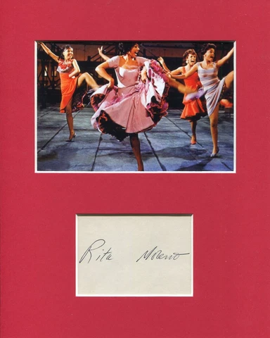 Rita Moreno West Side Story Oscar Winner Signed Autograph Photo Display Cover