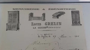 71 La Guiche Belle Encabezado Carpintería Ebanistería Marzo 1901 - Imagen 1 de 2