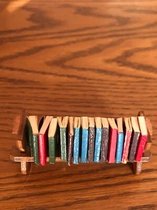 Vintage Miniature wooden bookshelf, Made in Taiwan 1:12 scale BOOKS NOT INCLUDED - Picture 1 of 5
