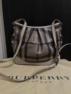 USED AUTHENTIC BURBERRY SMOKED CHECKED SHOULDER BAG - Image 1 of 4