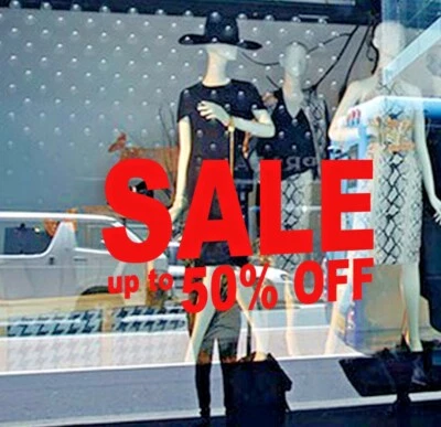 WONDERSTICKER Large SALE SIGN Sticker Shop Window Sticker Poster Personalised HIGH QUALITY