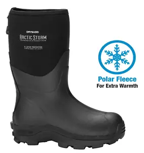 Dryshod Size 11 Men's Arctic Storm MID 12" Winter Snow Boot BLACK ARS-MM-BK - Picture 1 of 13