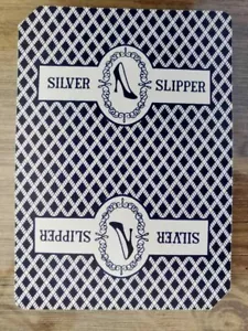 VINTAGE LAS VEGAS - EINZELNER JOKER SPIELKARTE - SILBERNER SLIPPER - Bild 1 von 2