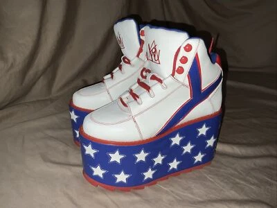 Y.R.U. YRU Zapatos Star Qozmo EE. UU. Zapatillas de Plataforma Talla 6 Festival Rave Zapatos Foto 1 de 4