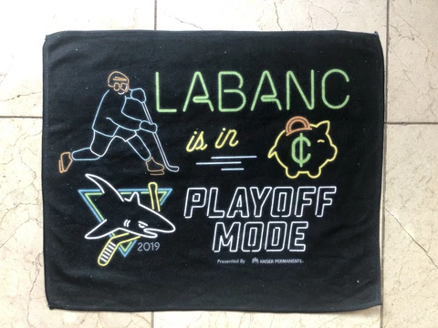 Kevin Labanc San Jose SJ Sharks Playoff Mode Rally Towel Round 3 game 5 SGA Cover