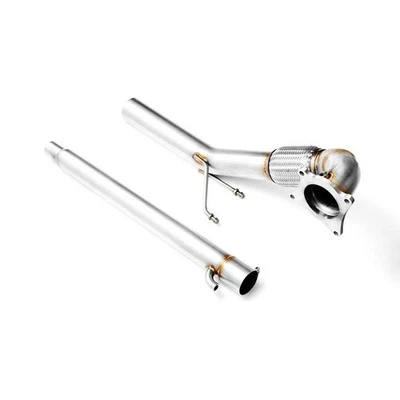 Downpipe per Audi TT 2.0 TTS quattro 8J3 senza catalizzatore 76mm 3" tubo inox - Immagine 1 di 2