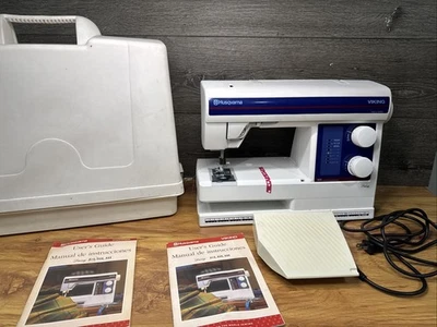 Husqvarna Viking Daisy 315 Sewing Machine Tested w/ Pedal Manuals & Case Sweden - Image 1 of 4