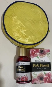 Givency Pouch Ellen Tracy Pink Peonies Body Wash Body Soap - Foto 1 di 5