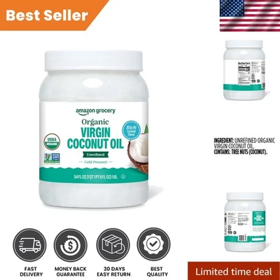 Aceite de coco virgen orgánico ecológico 54 fl oz - rico sabor para una vida saludable Foto 1 de 4