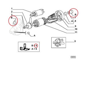 Set Anlasser Fiat Panda Diesel Original 9937301 - Picture 1 of 1