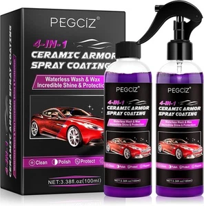 2 Stück Nano Keramik Auto Spray 4 in 1 Politur, Wachs, Kratzer Reparatur, Glanz Finish UK - Bild 1 von 9