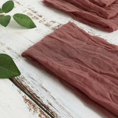 5 MAUVE Gauze Cheesecloth Cotton DINNER NAPKINS Party Table Decorations Supplies - Image 1 of 4