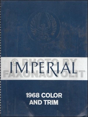 1968 Imperial Color and Upholstery Dealer Album Rare Original Small Size - Изображение 1 из 2