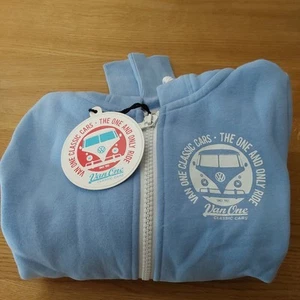 Van One, Bulli Face Damen Winter Zip Hoodie Light Blue, XS, Neu und ungetragen - Bild 1 von 8