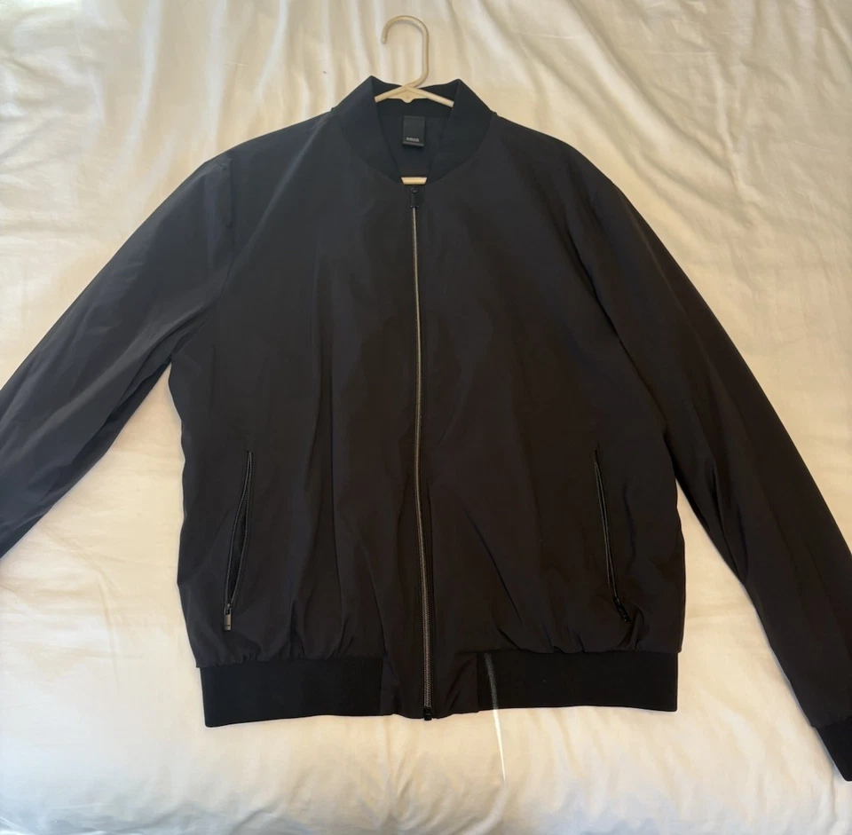 Jaqueta Bomber Mango Masculina Preta Tamanho Grande - Imagem 1 de 3