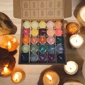 NIB PartyLite CS025 Scented 25 Votive Candles Sampler Multicolor Seasonal - Picture 1 of 4