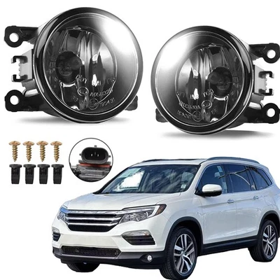 一对防撞雾灯透明镜头适用于本田 Pilot 2012 - 2014 2015 年更换 — 第 1/4 张图片