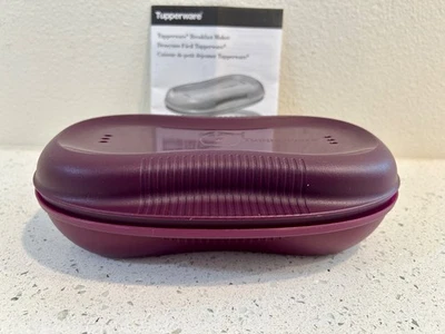 TUPPERWARE Máquina para Desayunar - Púrpura 4 Piezas Microondas Huevos/Tortillas con Ventilación Cvr Foto 1 de 4