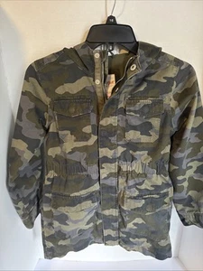 Cat & Jack Jacket Girls Size Medium (7/8). Camouflage Hooded Zip And Snap Up - Picture 1 of 2
