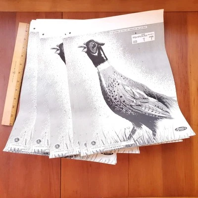 5x DE COLECCIÓN FAISÁN NFAA de los años 50 OBJETIVO de puntuación litografía animales saunders tiro con arco de campo  Foto 1 de 4