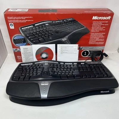 Microsoft Natural Ergonomic Keyboard 4000 v1.0 1048 KU-0462 Open Box - Image 1 of 4