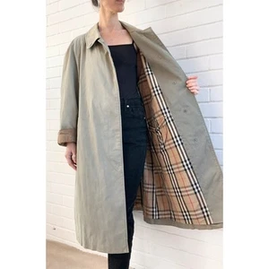 Burberry Trench Coat - Camden - Authentic - Green Khaki XXL immaculate Vintage - Picture 1 of 17