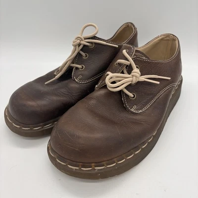 De Colección Dr Martens Oxford Unisex EE. UU. 6 Hombres 8 Mujeres Marrón Cuero Grueso Zapatos Doc Foto 1 de 4