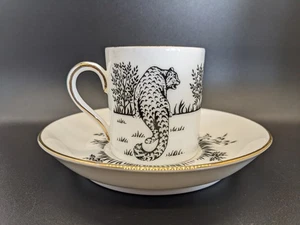 Rare Crown Staffordshire Tiger Cup & Saucer African Animals - Picture 1 of 7