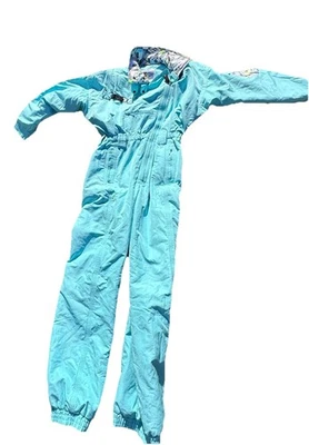Traje de esquí vintage KAELIN traje de nieve de una pieza babero de nieve años 80 retro gaper para mujer 12 Foto 1 de 4