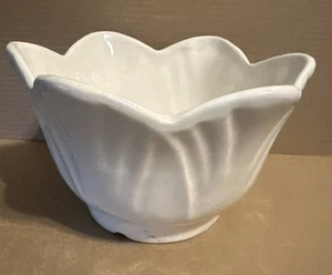 Maceta vintage de tulipán blanco de cerámica artística Morton EE. UU. - Imagen 1 de 5