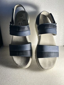 White Mountain blau-weiße sportliche Sandale offene Zehenpartie 8,5 gebraucht - Bild 1 von 8