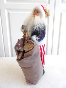 2002 Byers Choice Caroler Patriotic Civil War Santa~w/Bag of Toys~Bugle Horn - Picture 1 of 10