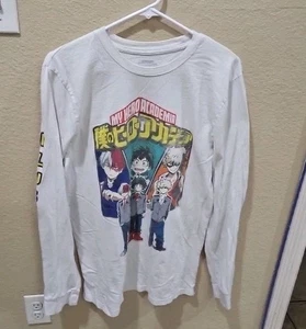 My Hero Academia Herren Langarm TShirt Trio unter Logo Ärmel Design LARGE BG1 - Bild 1 von 3
