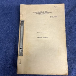 1951 U.S. Army Artillery School Antiaircraft Guided Missiles Dept. Electronics - Picture 1 of 12